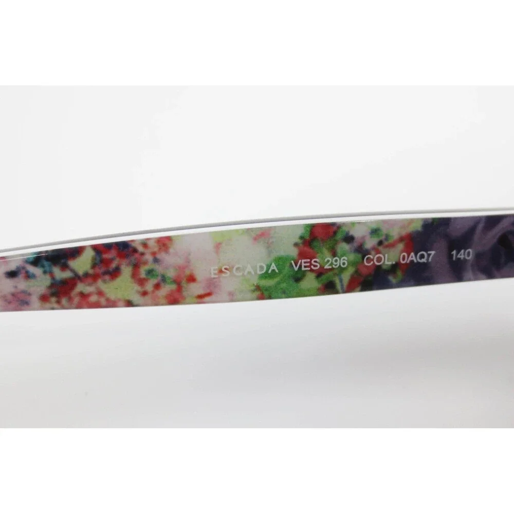 Escada VES 296 0AQ7 Burgundy Floral Cat Eye Eyeglasses Frames Italy 53-16-140